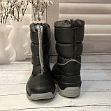 Зимові дитячі чоботи сноубутси для хлопчика Demar LUCKY чорні розмір 27-28, фото 5