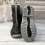 Зимові дитячі чоботи сноубутси для хлопчика Demar LUCKY чорні розмір 27-28, фото 4