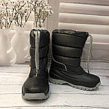 Зимові дитячі чоботи сноубутси для хлопчика Demar LUCKY чорні розмір 27-28, фото 2