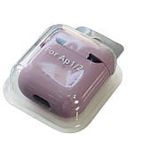 Чохол для AirPods 1/2 Silicone case Microfiber (з мікрофіброю) blueberry, фото 5