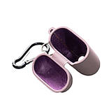 Чохол для AirPods 1/2 Silicone case Microfiber (з мікрофіброю) blueberry, фото 3