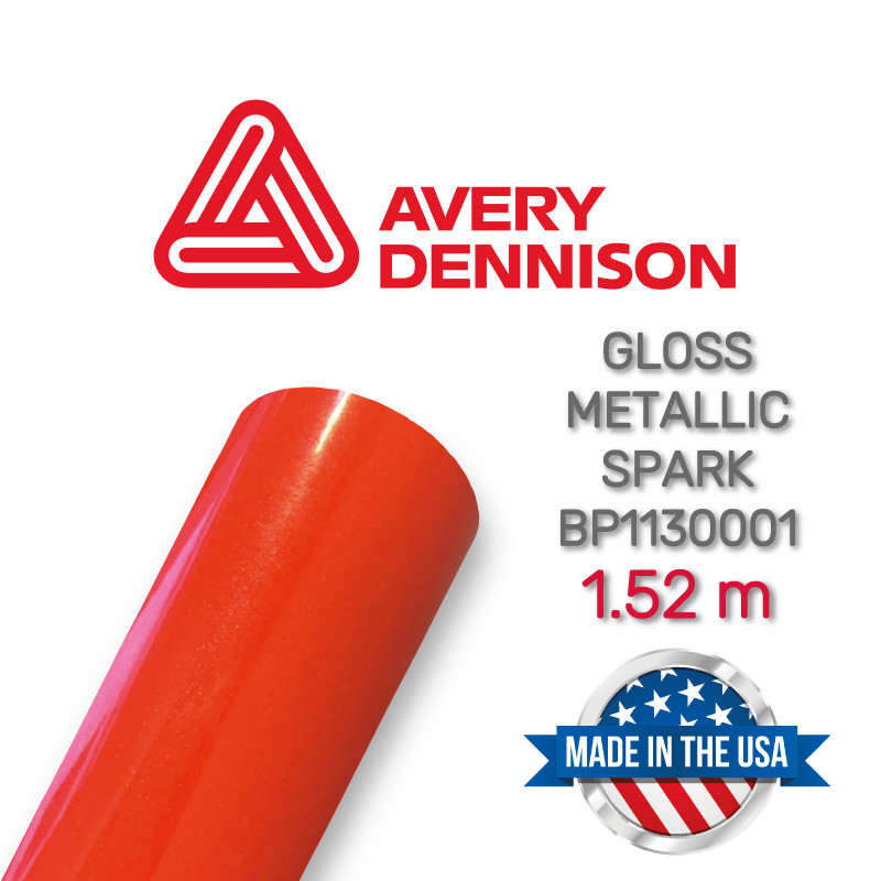 Avery Gloss Metallis Spark BL8200001, червона плівка металік, фото 1