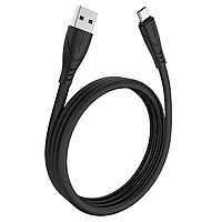 Кабель для зарядки телефону Android microUSB HOCO X42 Soft |2.4A 100см| Чорний