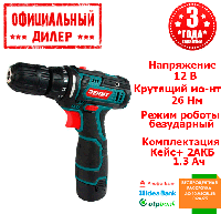 Шуруповерт аккумуляторный Зенит ЗША-12 Р2 LI (12 В, 1.3 А/ч)