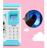 Дитяча скарбничка Сейф з Кодовим замком, відбитків Пальца Robot Bodyguard Блакитна, фото 5