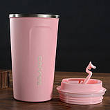 Автомобільний термокухоль 500 мл BN-129 Рожевий, фото 2