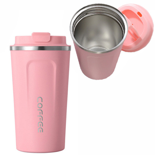 Автомобільний термокухоль 500 мл BN-129 Рожевий, фото 1