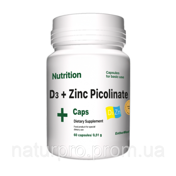 Вітамінно-мінеральний комплекс EntherMeal D3 + Zinc Picolinate 60 капсул