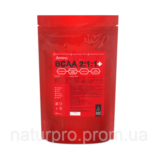 Амінокислотний комплекс AB PRO Amino BCAA 2:1:1+ 400 г Яблуко