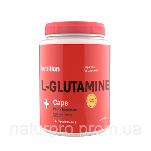Амінокислоти глютамін AB PRO L-Glutamine caps 360 капсул