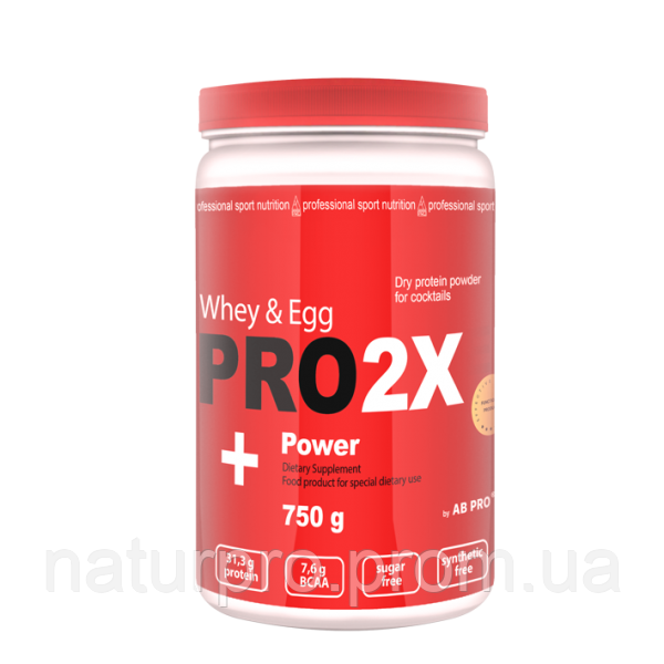 Протеїн AB PRO яєчно-сироватову PRO 2X Whey&Egg Power 750 г Тоффі