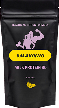 Milk Protein 80% Smakolno ™ банановий смак Казеїн 80 банановий смакольно