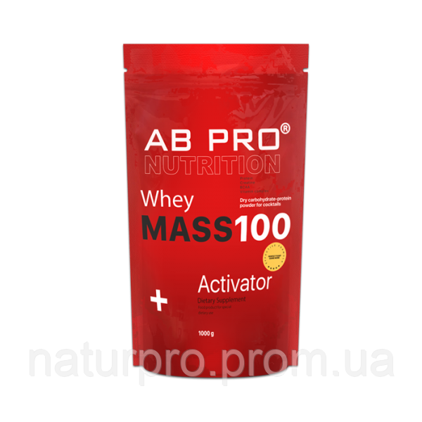 Вітамінний AB PRO MASS 100 Whey Activator 1000 г Полуниці