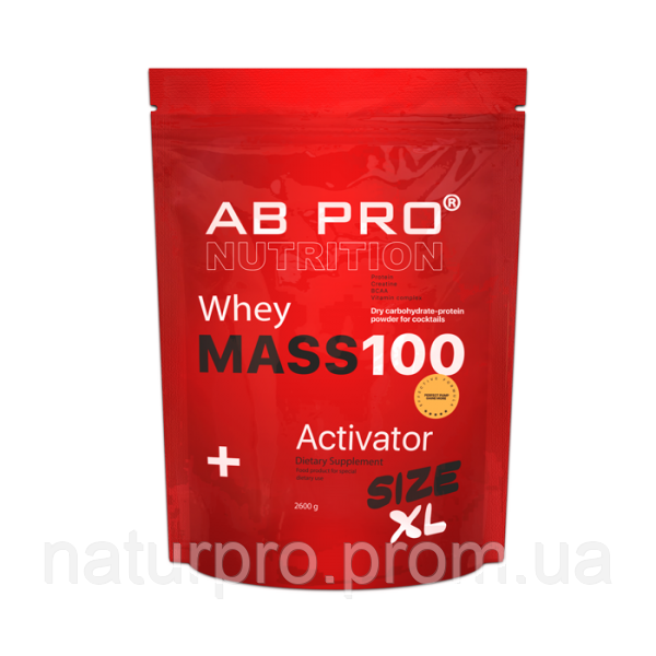 Вітамінний AB PRO MASS 100 Whey Activator 2600 г Полуниці