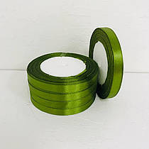 Стрічка атласна 6 мм "Темна олива"