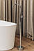 Кран змішувач для ванни підлоговий окремо стоїть Brone Uno CHROME PLATED, фото 2