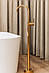 Кран змішувач для ванни підлоговий окремо стоїть Brone Uno BRIGHT GOLD, фото 5
