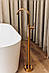 Кран змішувач для ванни підлоговий окремо стоїть Brone Uno BRIGHT GOLD, фото 7
