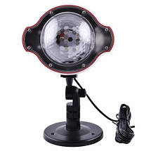 Лазерний проектор для вулиці новорічний XL-809 Лазер вуличний сніжинки для будинку Прожектор сніжинок Кольоровий, фото 2