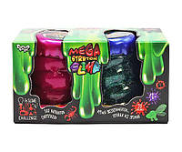 Вязкая масса Mega Stretch Slime 2 банки Сhallenge на украинском от 6 лет