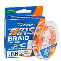 Шнур Intech First Braid X4 Orange 150м #0.4 8lb/3.63kg