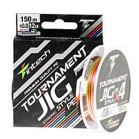 Шнур Intech Tournament Jig Style PE X4 Multicolor 150м #0.8 12lb/5.44kg