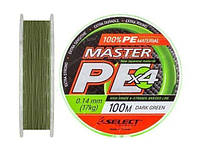 Шнур Select Master 100м 0.08 11кг темно зеленый