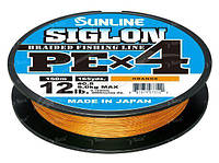 Шнур Sunline Siglon PE x4 150m оранжевый #0.5/0.121 8lb/3.3kg