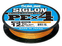 Шнур Sunline Siglon PE x4 150m оранжевый #0.8/0.153 12lb/6.0kg