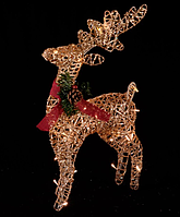 Декоративний новорічний золотий олень 50см