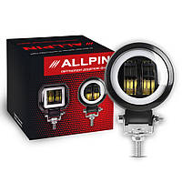 Светодиодная led фара с дхо ALLPIN 24W 2400lm ват СТГ 60мм