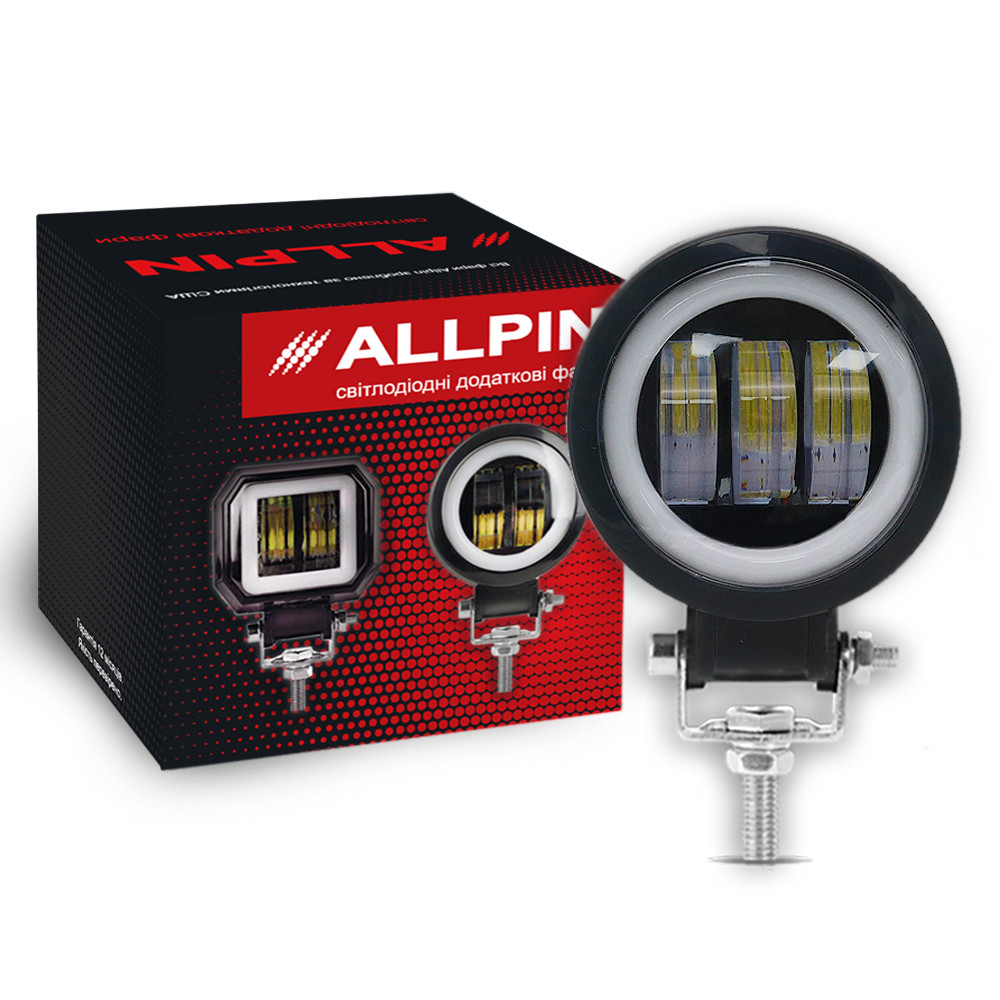 Світлодіодна led фара з дхо ALLPIN 30W 3600lm ват СТГ