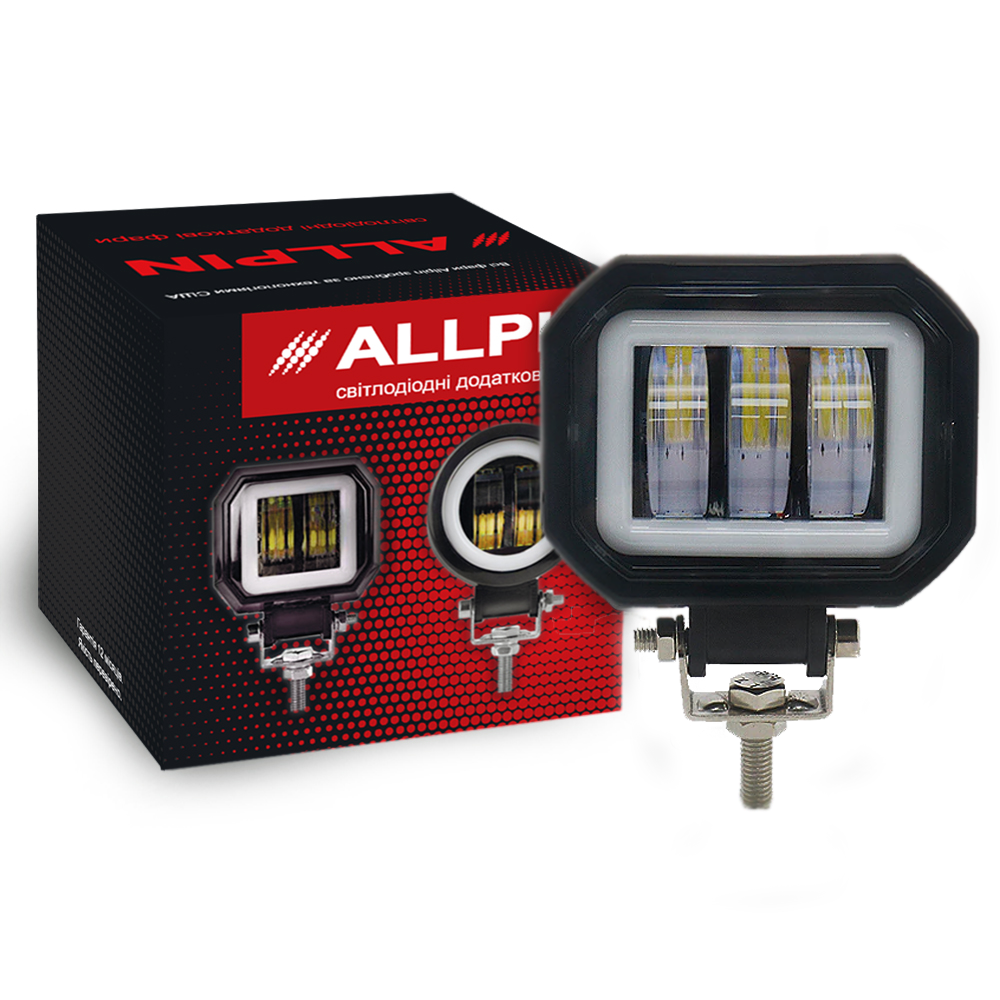 Світлодіодна led фара з дхо ALLPIN 30W 3600lm ват СТГ