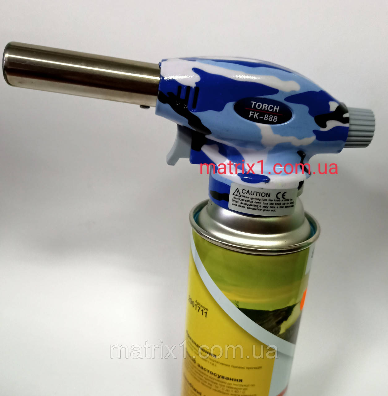 Пальник газовий, п'єзозапалювання на регуляторі FIRE BIRD TORCH, фото 1