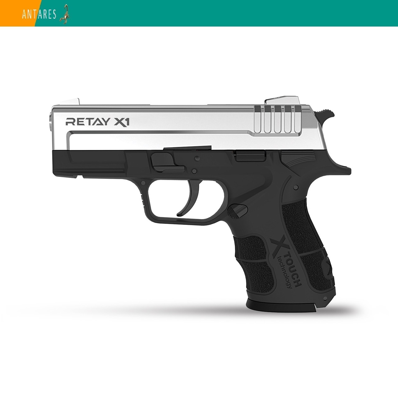 Пістолет стартовий Retay X1 Springfield eXtreme сигнально-шумовий пугач під холостий патрон нікель Ретай (P570400N)