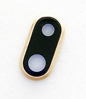 Стекло камеры для iPhone 8 Plus, золотистое + кольцо