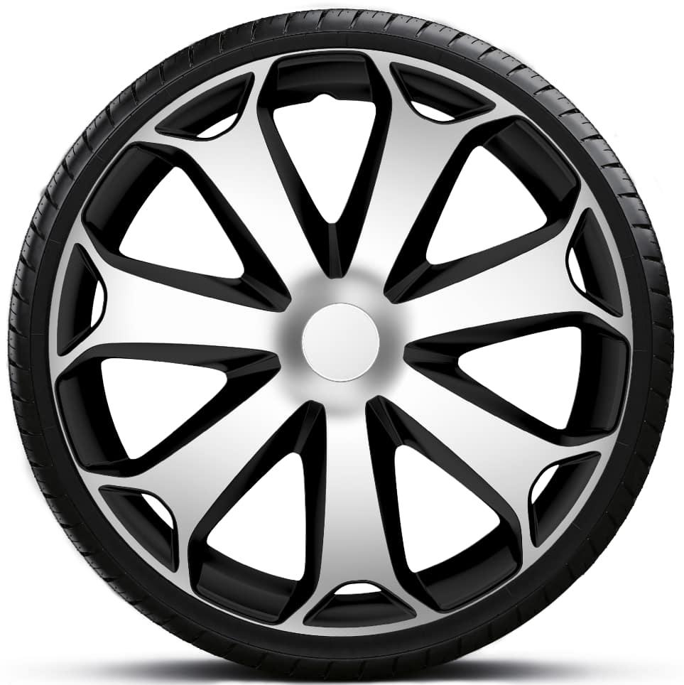 Ковпаки R14 4Racing MEGA SILVER BLACK