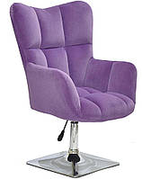 Лаунж крісло Oliver 4CH-Base пурпуровий В-1013 хромована квадратна опора, з регулюванням висоти, фото 3