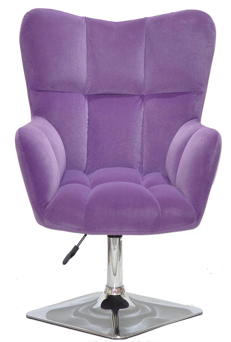 Лаунж крісло Oliver 4CH-Base пурпуровий В-1013 хромована квадратна опора, з регулюванням висоти, фото 1