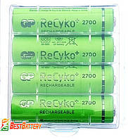 Акумулятори АА GP ReCyko+ 2700 Series, 2600 mAh у боксі, Ni-Mh, RTU. Ціна за уп. 4 шт.