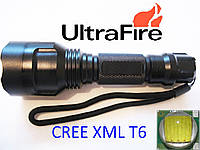 Ultrafire C8 Cree XML T6 тактический фонарик 18650