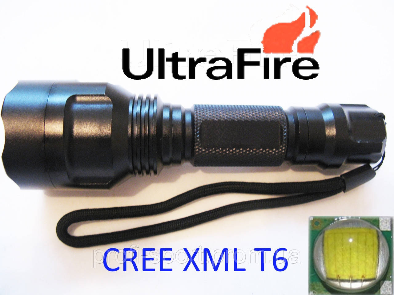 Ultrafire C8 Cree XML T6 тактический фонарик 18650 - фото 1 - id-p412066517