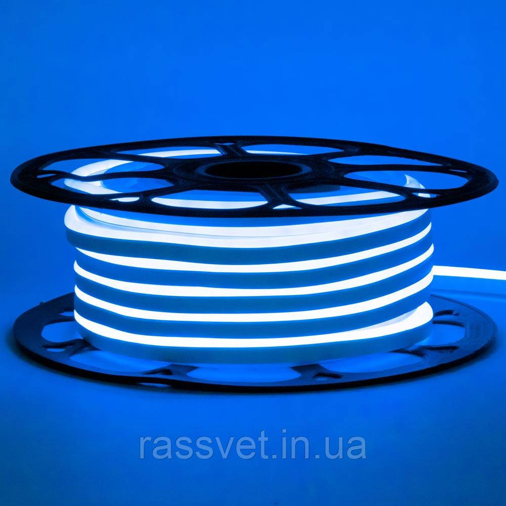 Неонова світлодіодна стрічка синя 12V smd2835 120LED/m 6W/m pvc 8*16 IP65, 1м