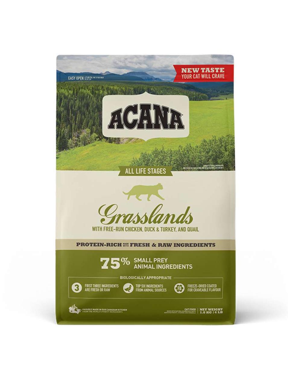 Acana Grasslands Cat (37/20) для котів всіх порід і вікових груп 4,5 кг