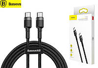 Baseus Type-C/Type-C кабель 60W зарядка, данные (20V 3A) 1.0m (black-grey))