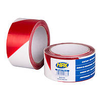 Сигнальная лента HPX Barrier Tape - 50мм x 100м бело-красная для ограждения территорий