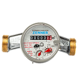 Лічильник гарячої води Ду 20 ETWD L 130m (без штуцерів) Zenner (Німеччина)