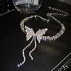 Кольє - чокер Метелик зі стразами. Святкове намисто, фото 2