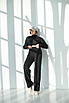 Брючний жіночий костюм 410" Розміри 44,46,48,50. чорн, фото 8