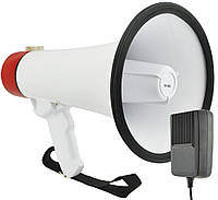 Громкоговоритель с микрофоном Megaphone ER-55U 25 W Белый, рупор для усиления голоса | гучномовець (TL)